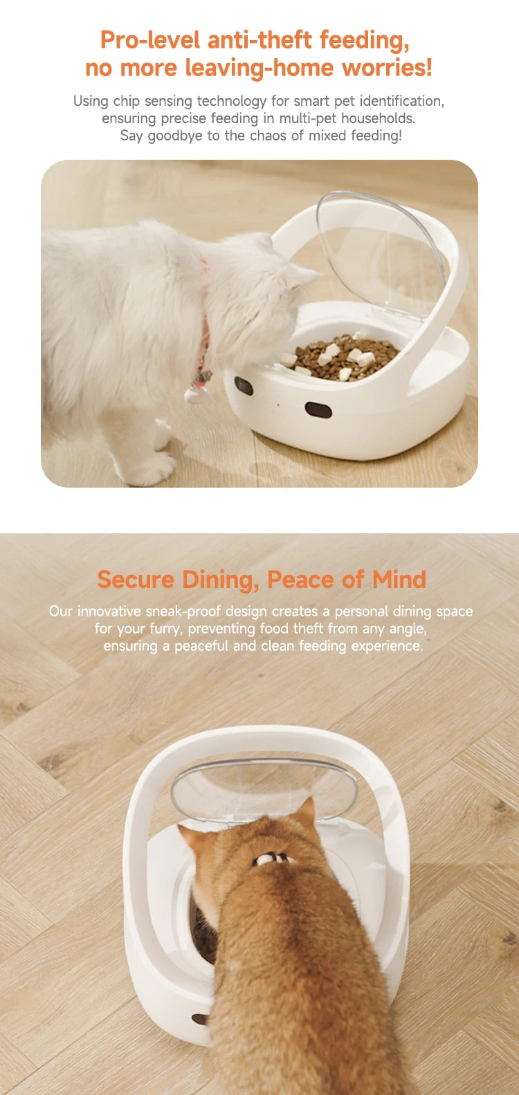 Smart Pet Feeder with Chip Recognition NZ | Anti-Snatch Food Dispenser for Cats & Dogs – PawNest