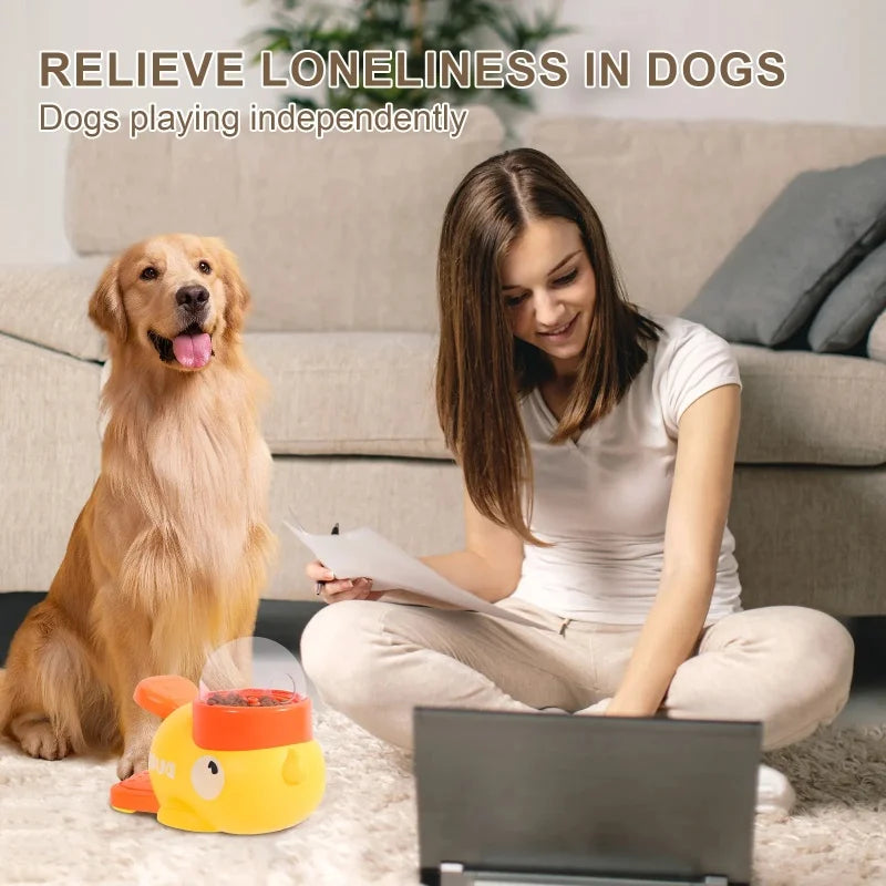 Dog Puzzle Feeder NZ | Interactive Cartoon Duck Treat Dispenser with Anti-Slip Base for Training – PawNest
