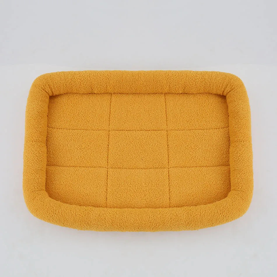 Soft Plush Pet Bed NZ | Square Kennel Cushion for Cats & Dogs – All Sizes – PawNest