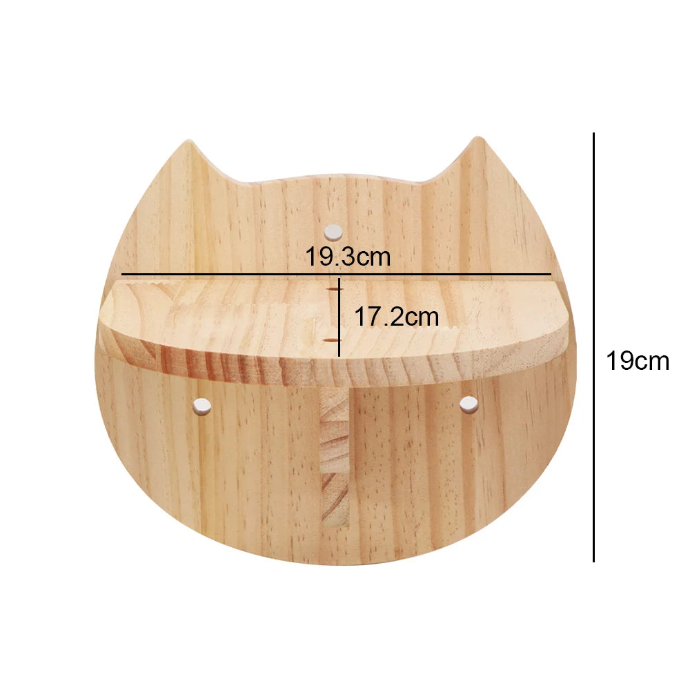 Cat Climbing Shelf Furniture NZ | Wall-Mounted Wooden Cat Shelves & Scratching Perches – PawNest