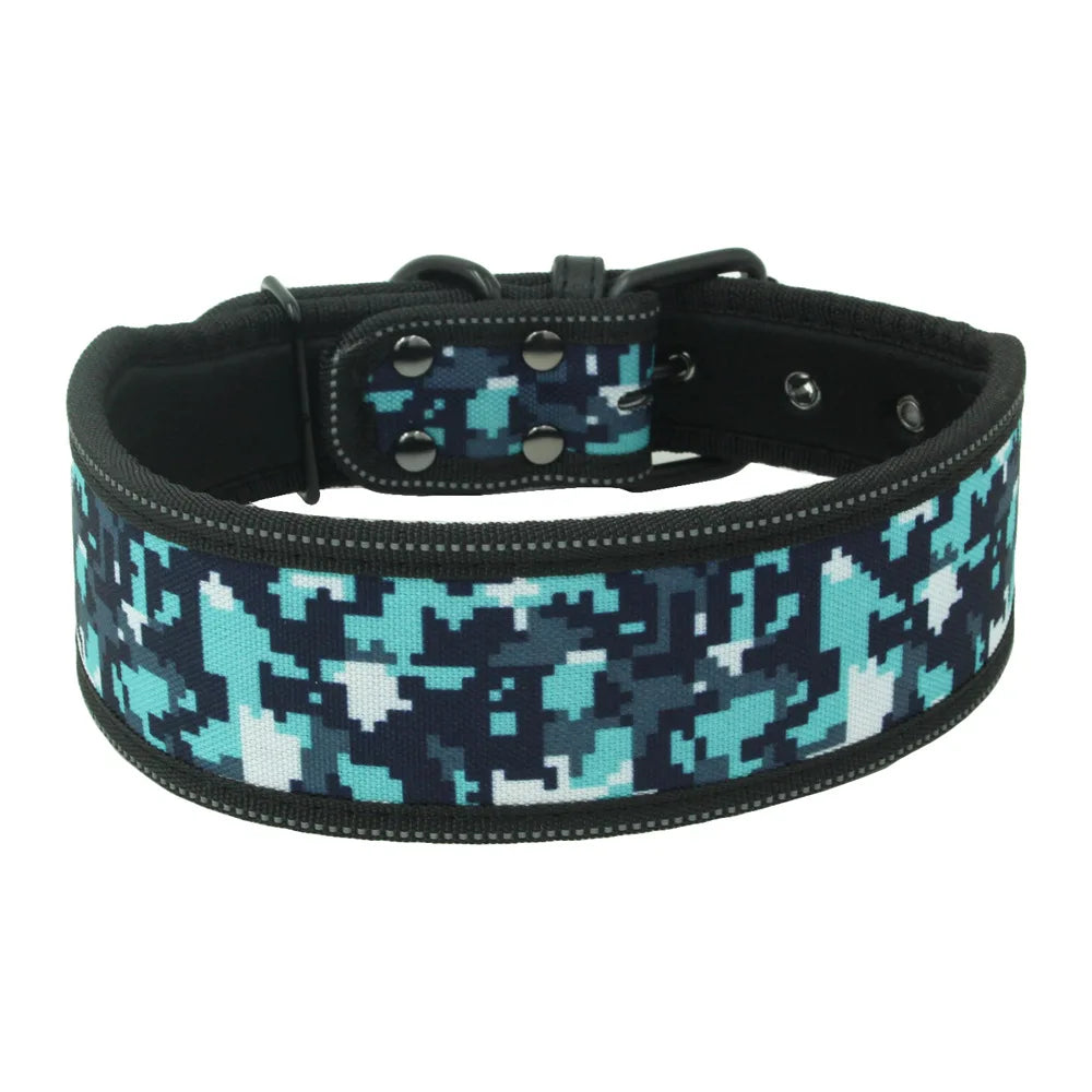 Fashion Reflective Big Dog Collar – Adjustable for All Sizes