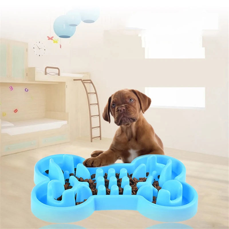 Silicone Bone-Shaped Slow Feeder Bowl NZ | Anti-Skid Leakproof Dog & Cat Feeding Bowl for Training – PawNest