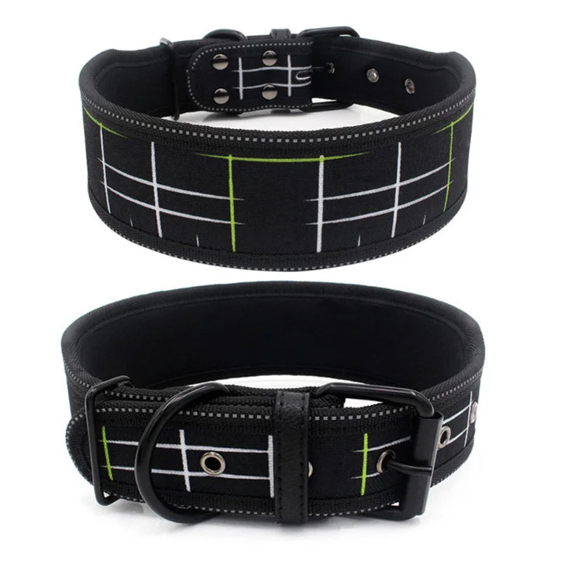 Fashion Reflective Big Dog Collar – Adjustable for All Sizes