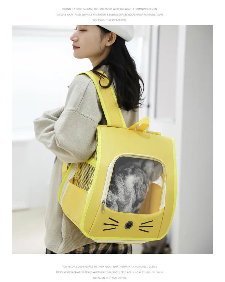 Breathable Cat Carrier Backpack NZ | Portable Travel Bag for Cats & Small Dogs – PawNest
