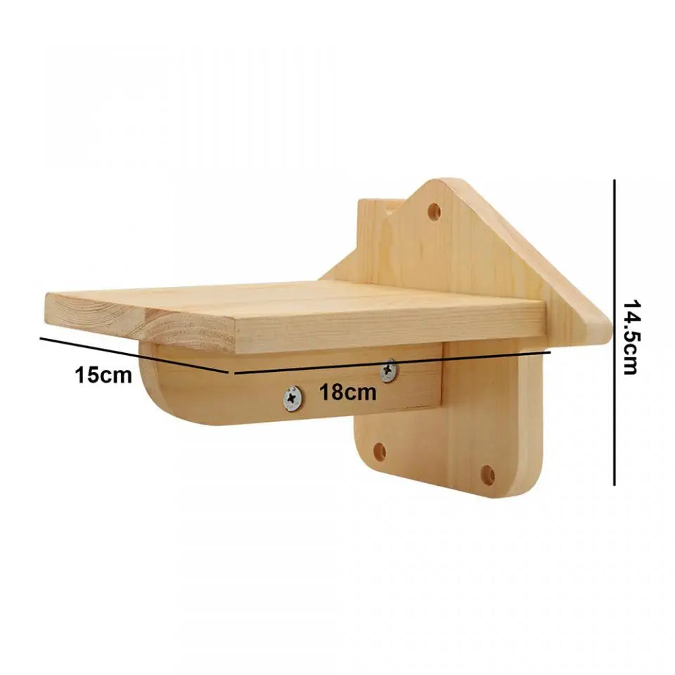Cat Climbing Shelf Furniture NZ | Wall-Mounted Wooden Cat Shelves & Scratching Perches – PawNest