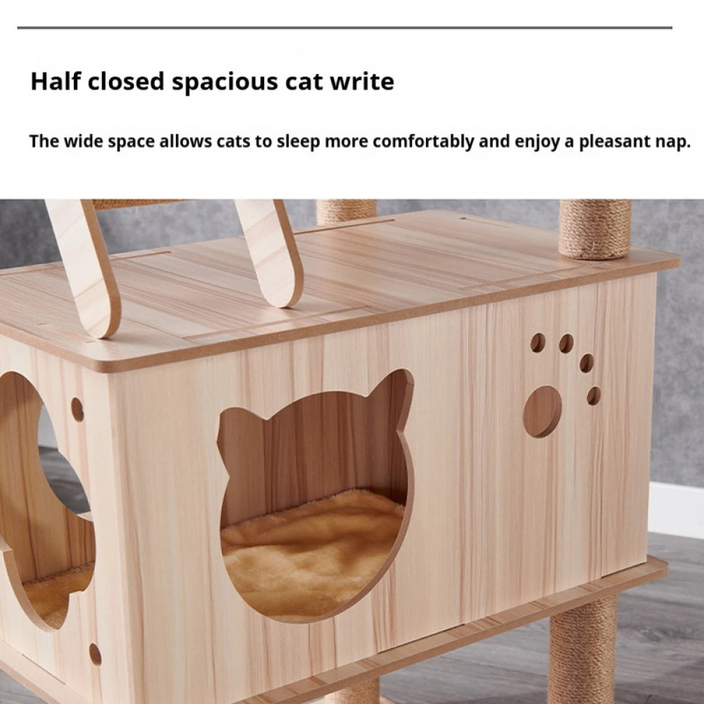 Large Indoor Cat Tree NZ | Tall Multi-Level Tower with Claw Grinding & Scratching Posts – PawNest