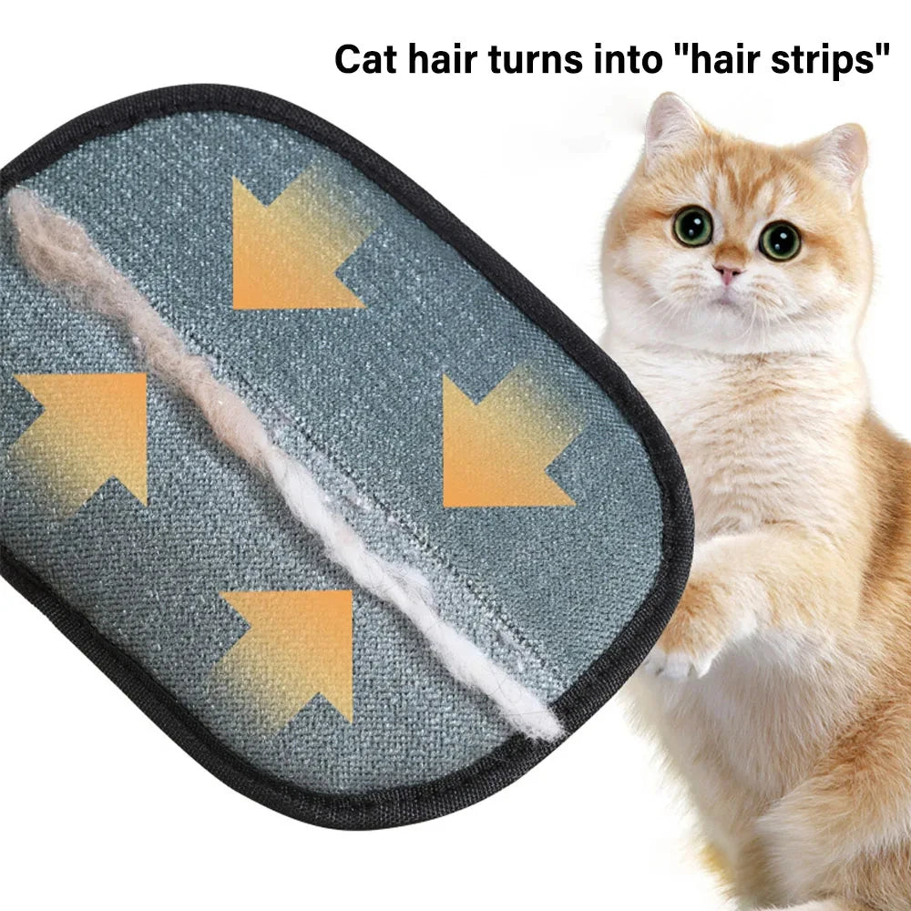 Pet Grooming Gloves – Static Hair Remover Brush for Dogs, Cats & Rabbits | Washable & Durable Hair Removal Tool