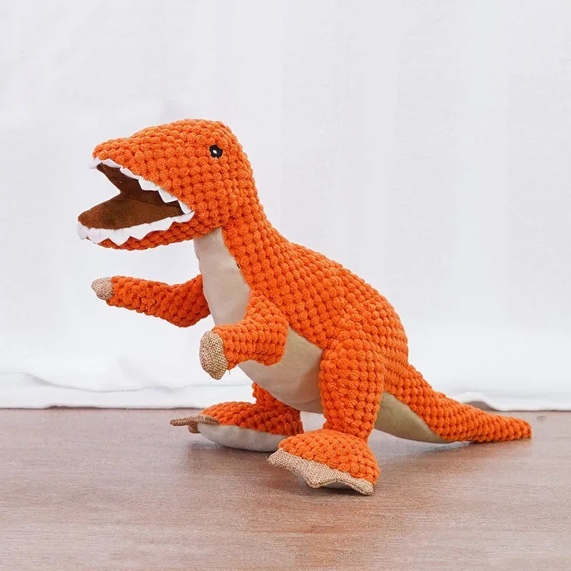 Squeaky Plush Dog Toys NZ | Durable Chew Toys for Medium & Large Dogs – Lion & Dinosaur Shapes – PawNest
