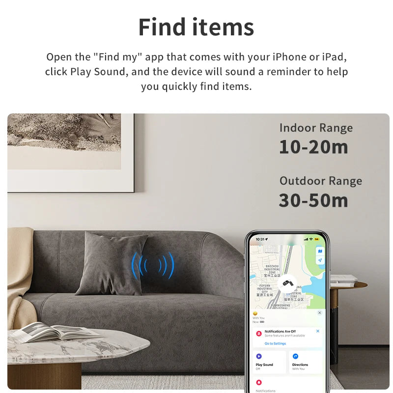 Mini Bluetooth GPS Tracker NZ | Smart Anti-Lost Finder for Pets, Kids, Wallets & Keys – Find My App Compatible – PawNest