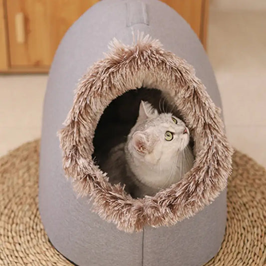 Portable Cat Bed NZ | Comfortable Warm & Thickened Sleeping Bed with Handle – PawNest