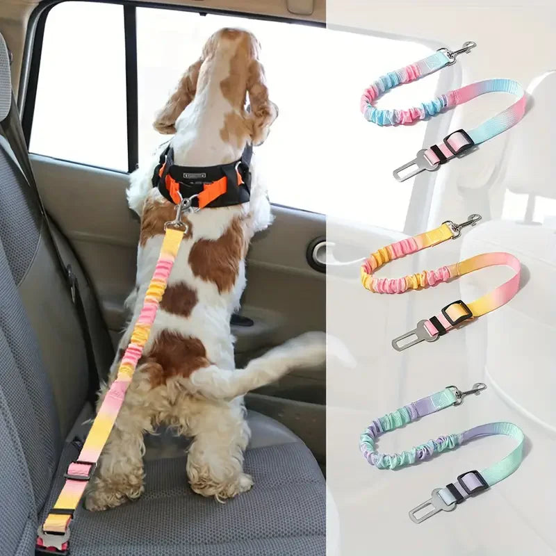 Pet Car Safety Belt for Dogs & Cats – Adjustable Seatbelt Harness for Small & Medium Pets | Travel Buckle Restraint for Safety