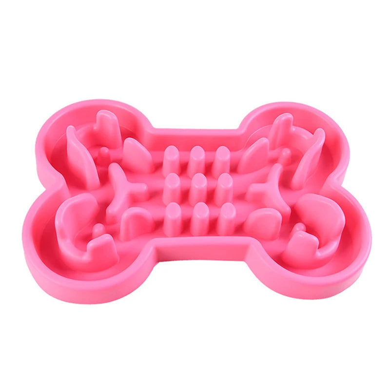 Silicone Bone-Shaped Slow Feeder Bowl NZ | Anti-Skid Leakproof Dog & Cat Feeding Bowl for Training – PawNest