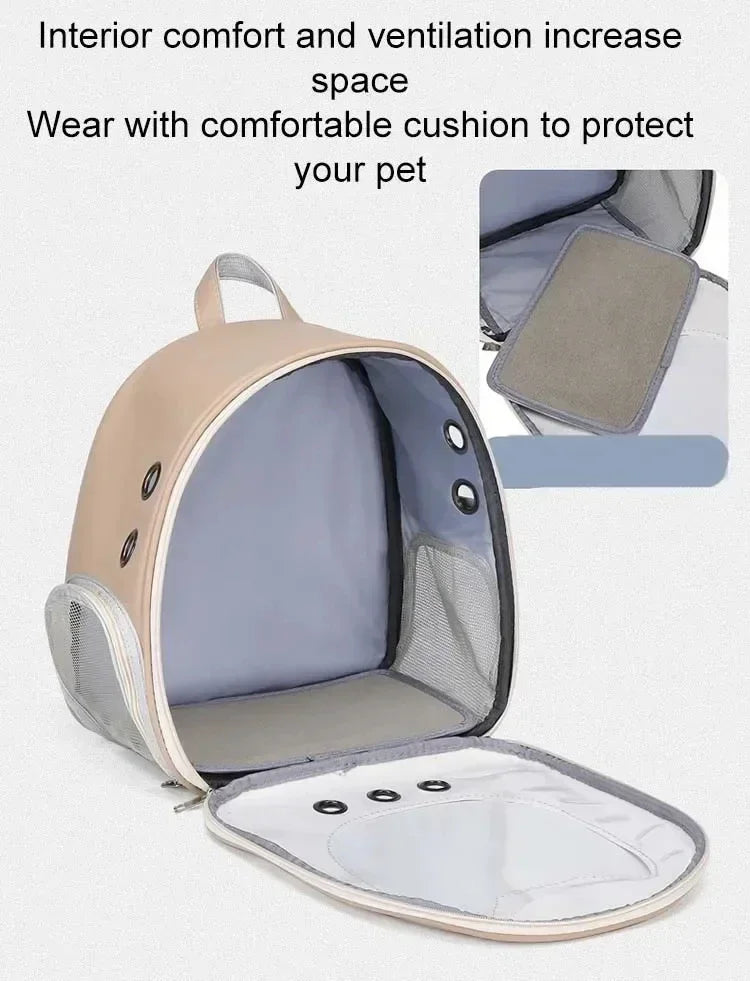 Transparent Pet Carrier Backpack NZ | PU Portable Travel Bag for Cats & Small Dogs – PawNest