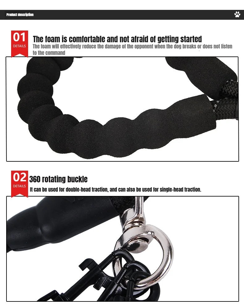 Dual Dog Leash with Harness & Collar NZ | One-to-Two Wear-Resistant Puppy Traction Set – PawNest