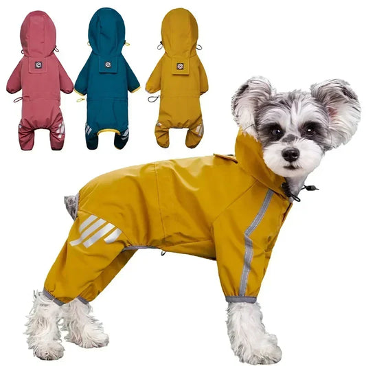 Reflective Waterproof Pet Raincoat NZ | Small & Medium Dog Jumpsuit for Chihuahua & Maltese – PawNest