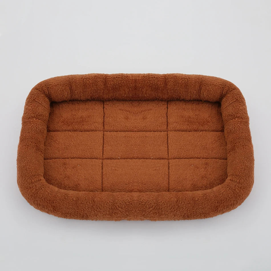 Soft Plush Pet Bed NZ | Square Kennel Cushion for Cats & Dogs – All Sizes – PawNest
