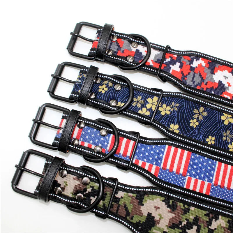Fashion Reflective Big Dog Collar – Adjustable for All Sizes