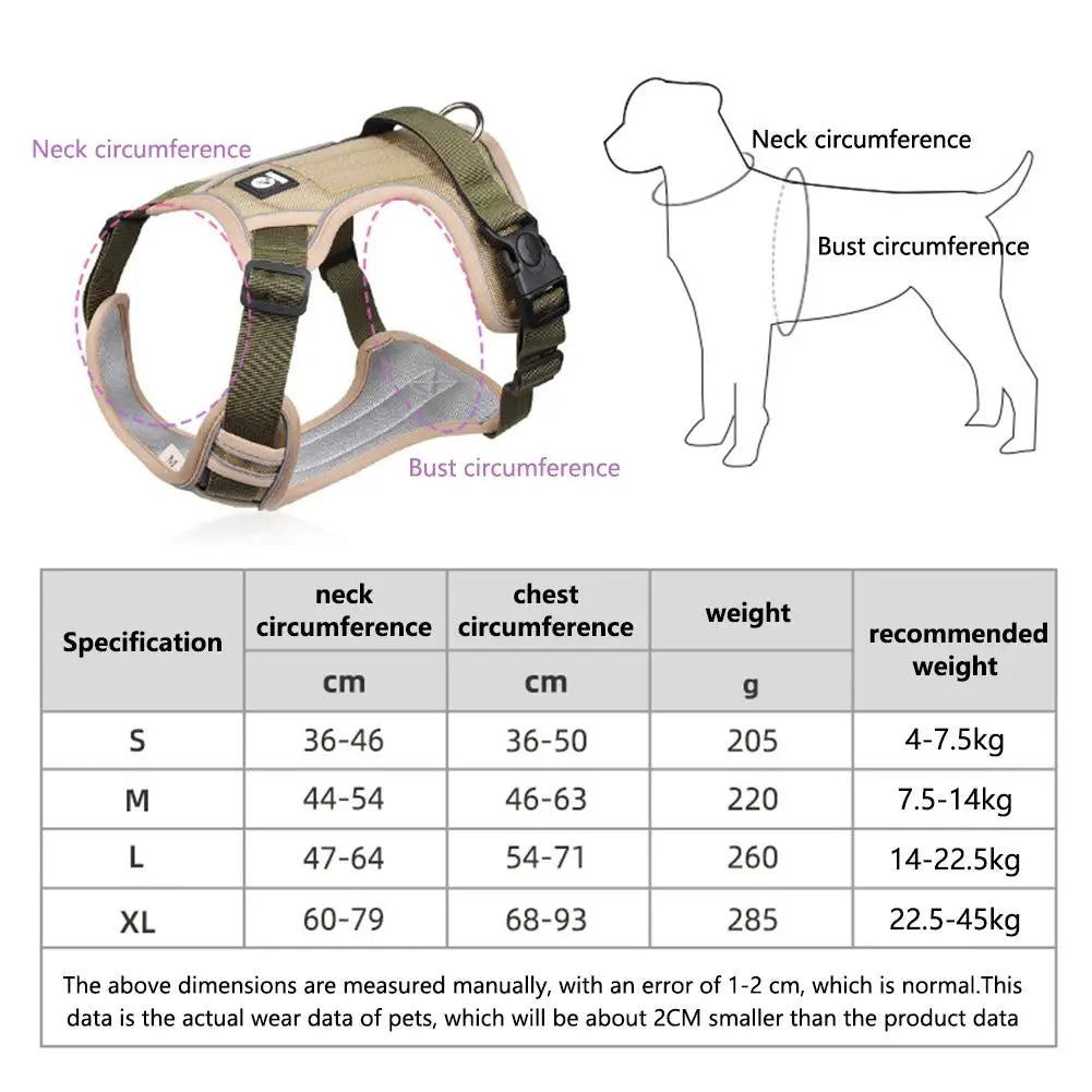 Reflective Labrador Dog Harness NZ | Adjustable Oxford Cloth Vest for Medium & Large Dogs – PawNest