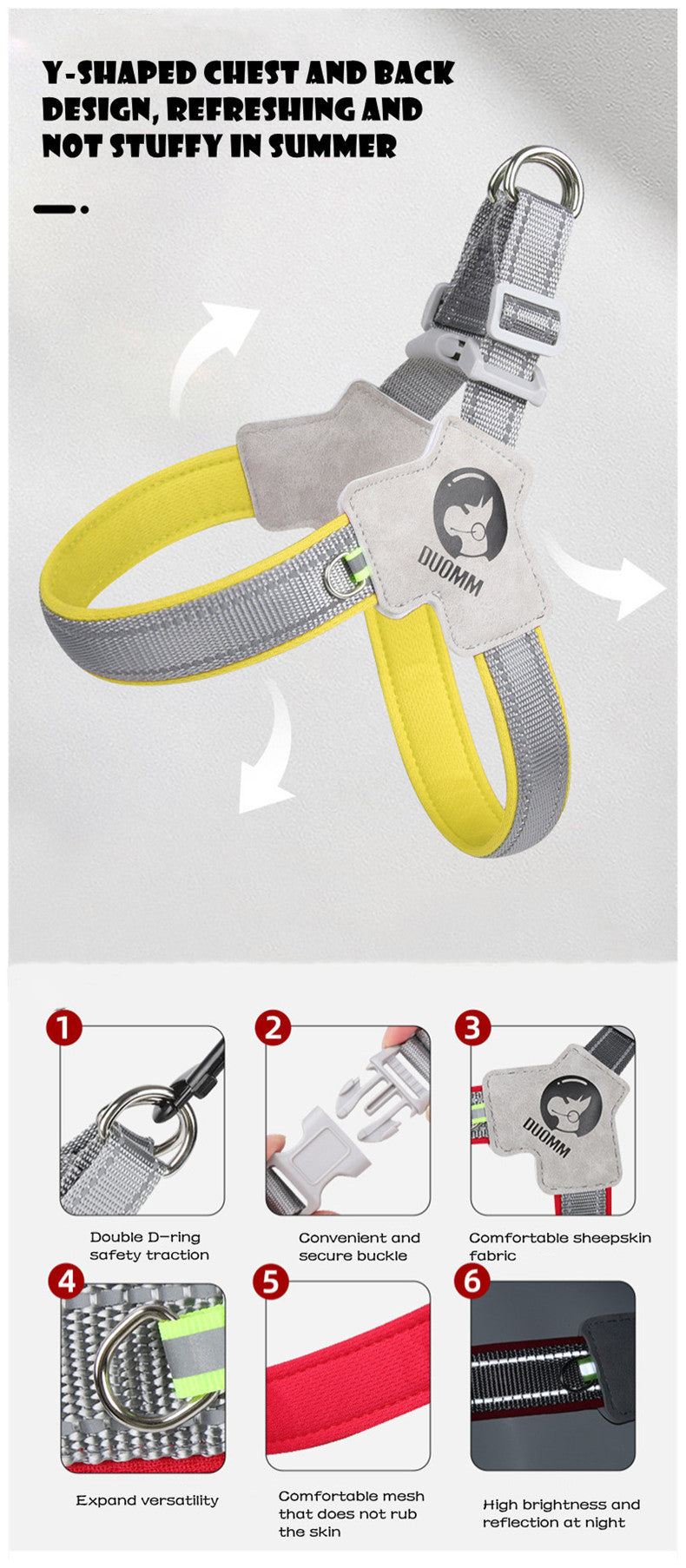 Adjustable Reflective Dog Harness NZ | Mesh Vest for Small & Large Dogs & Cats – PawNest