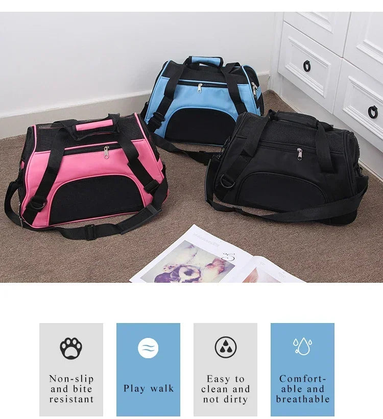 Portable Pet Carrier Bag NZ | Breathable Travel Handbag for Small Dogs & Cats – PawNest