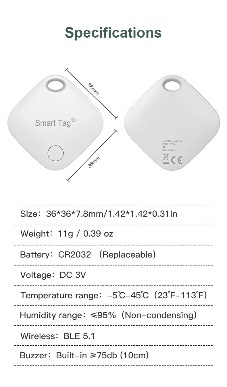 Mini Bluetooth GPS Tracker NZ | Smart Anti-Lost Finder for Pets, Kids, Wallets & Keys – Find My App Compatible – PawNest