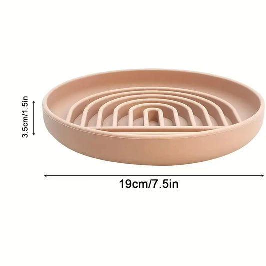 Round Silicone Slow Feeder Bowl NZ | Anti-Choking Non-Slip Suction Cup Dog & Cat Food & Water Bowl – PawNestDish Bowl