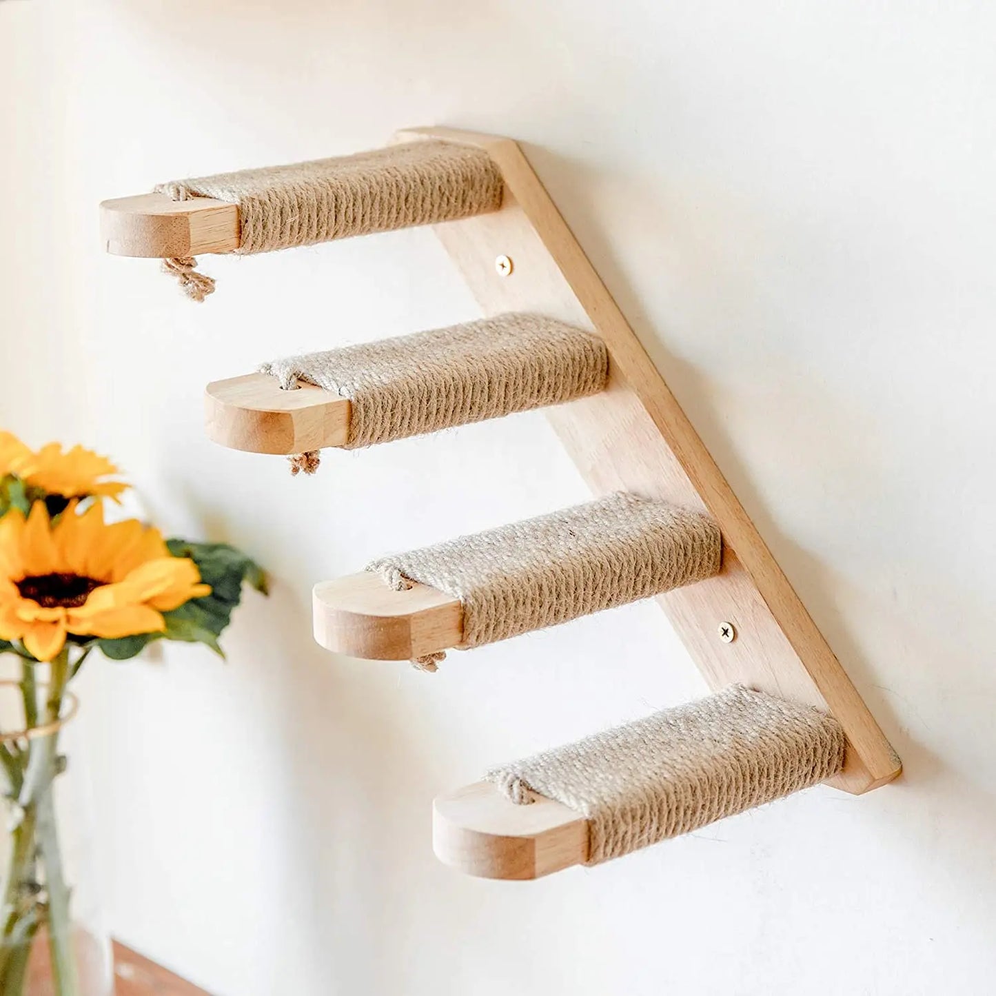 Cat Climbing Shelf Furniture NZ | Wall-Mounted Wooden Cat Shelves & Scratching Perches – PawNest