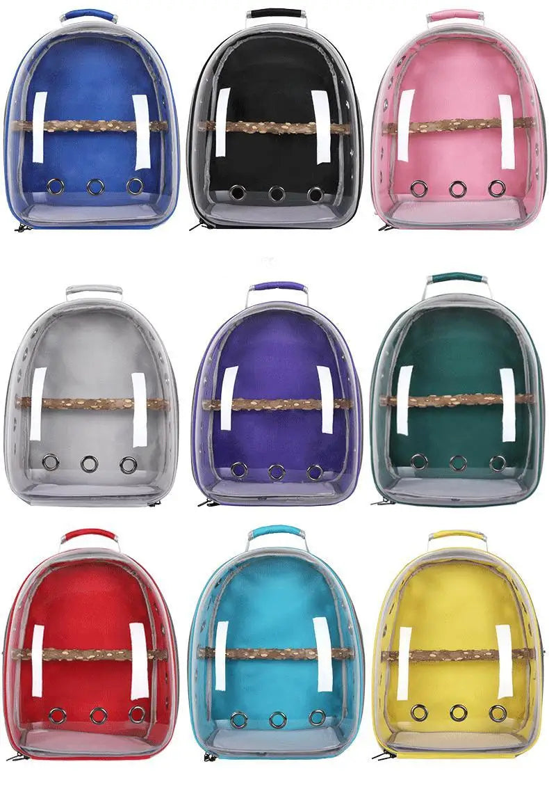 Portable Bird Carrier Bag NZ | Transparent Parrot & Small Pet Backpack for Parakeet, Cockatiel, Bunny Travel – Lightweight & Durable