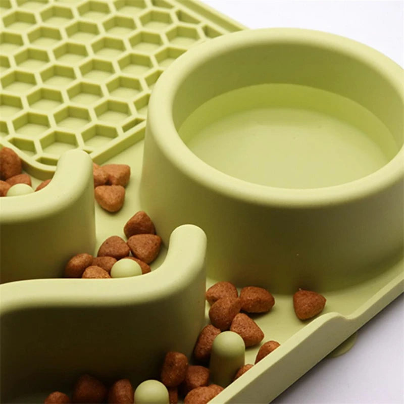 3-in-1 Slow Feeder Dog Bowl & Licking Mat NZ | Suction Cup Anxiety Relief Feeder – BPA Free – PawNest