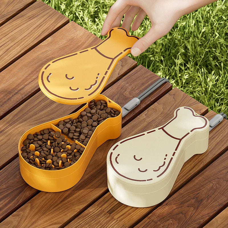 Portable Pet Water & Food Dispenser – Dual-Layer Travel Cup for Dogs & Cats