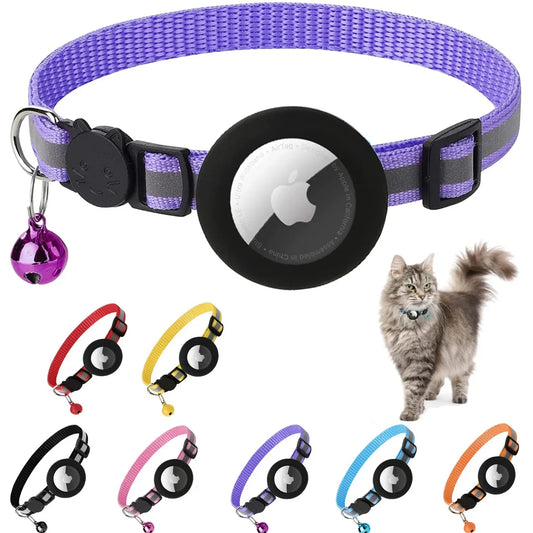 Airtag Pet Tracker Collar NZ | Reflective Breakaway GPS Collar for Cats & Dogs – PawNest
