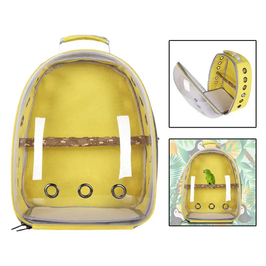 Portable Bird Carrier Bag NZ | Transparent Parrot & Small Pet Backpack for Parakeet, Cockatiel, Bunny Travel – Lightweight & Durable