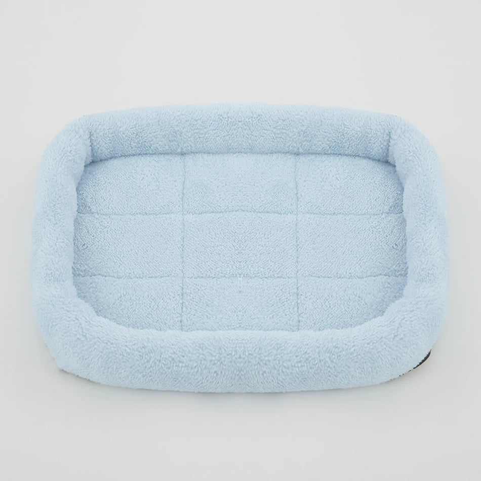 Soft Plush Pet Bed NZ | Square Kennel Cushion for Cats & Dogs – All Sizes – PawNest