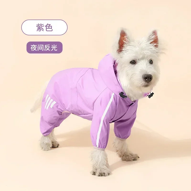 Reflective Waterproof Pet Raincoat NZ | Small & Medium Dog Jumpsuit for Chihuahua & Maltese – PawNest