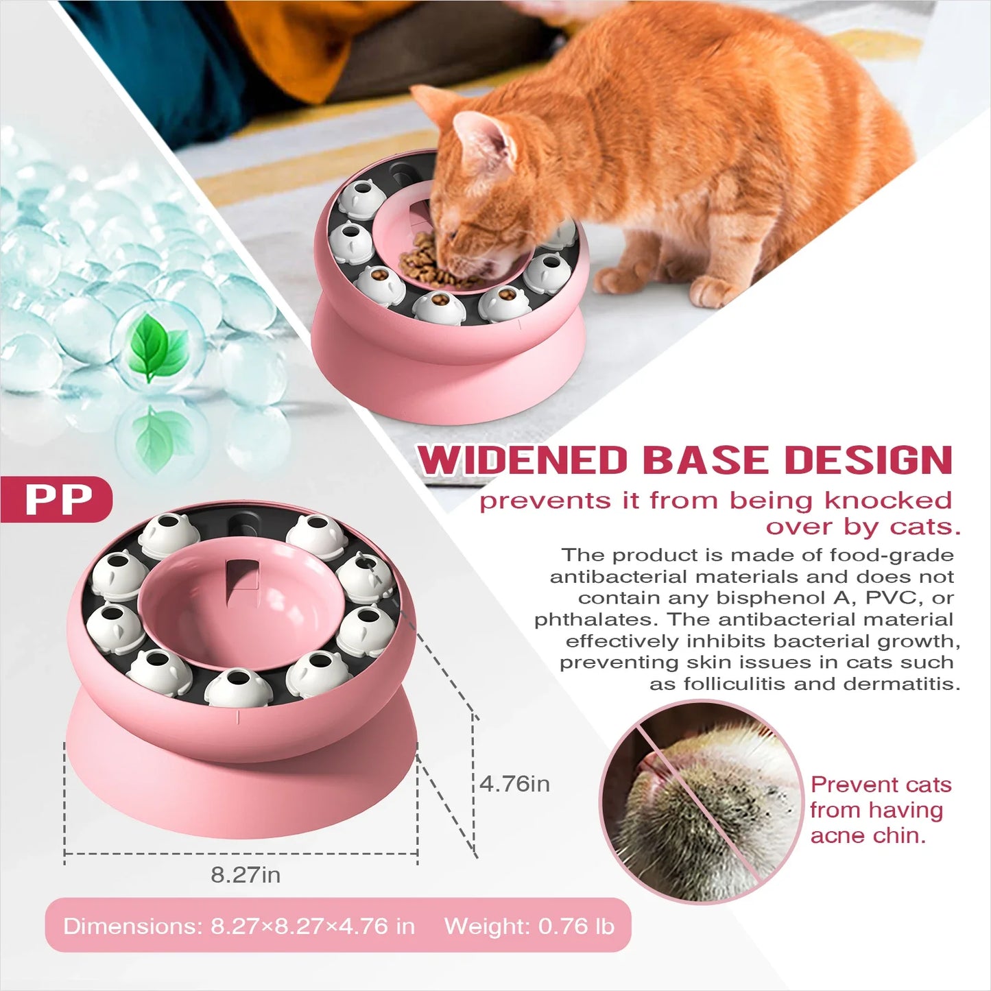 Slow Feeder Cat Bowl NZ | Interactive Puzzle Feeder for Indoor Cats – Aids Digestion & Mental Stimulation – PawNest