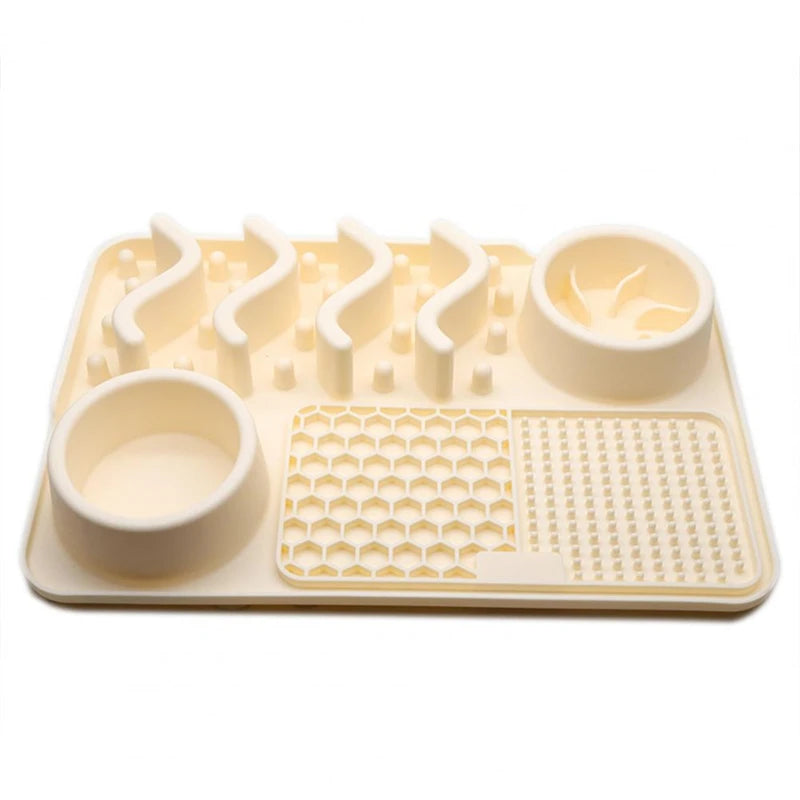 3-in-1 Slow Feeder Dog Bowl & Licking Mat NZ | Suction Cup Anxiety Relief Feeder – BPA Free – PawNest