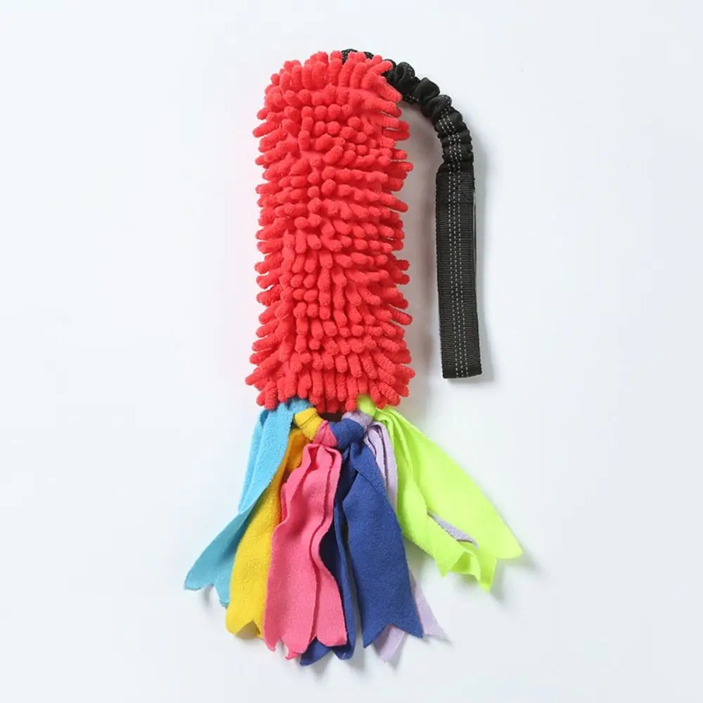 Colorful Plush Squeaky Dog Chew Toy NZ | Interactive Teething & Rope Toy for Boredom Relief – PawNest