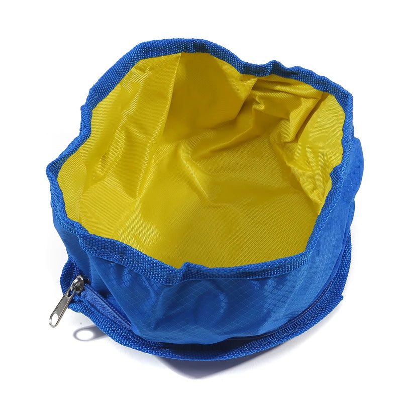 Portable Collapsible Pet Water & Food Feeder Bowl – Outdoor Use