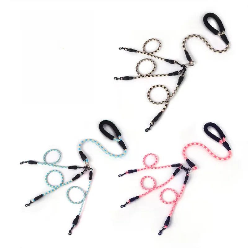 Dual Dog Leash with Harness & Collar NZ | One-to-Two Wear-Resistant Puppy Traction Set – PawNest