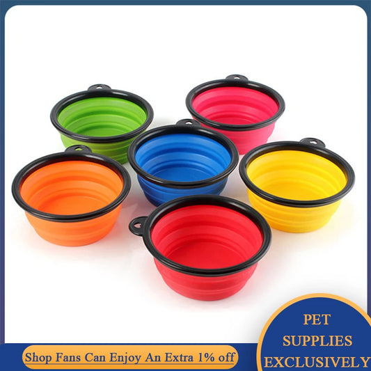 350ml Folding Silicone Dog Bowl – Portable Travel Feeder Dish