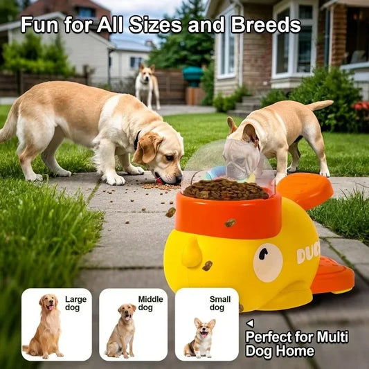 Dog Puzzle Feeder NZ | Interactive Cartoon Duck Treat Dispenser with Anti-Slip Base for Training – PawNest