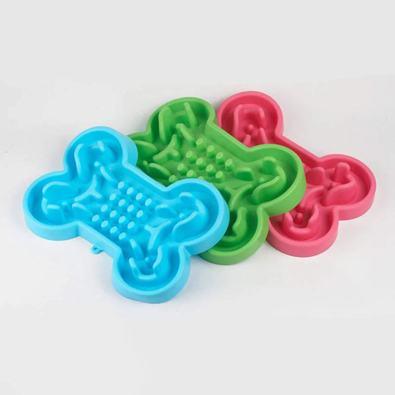 Silicone Bone-Shaped Slow Feeder Bowl NZ | Anti-Skid Leakproof Dog & Cat Feeding Bowl for Training – PawNest