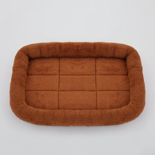 Soft Plush Pet Bed NZ | Square Kennel Cushion for Cats & Dogs – All Sizes – PawNest