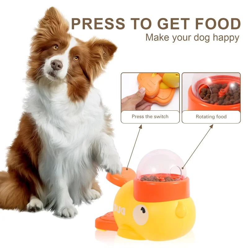 Dog Puzzle Feeder NZ | Interactive Cartoon Duck Treat Dispenser with Anti-Slip Base for Training – PawNest