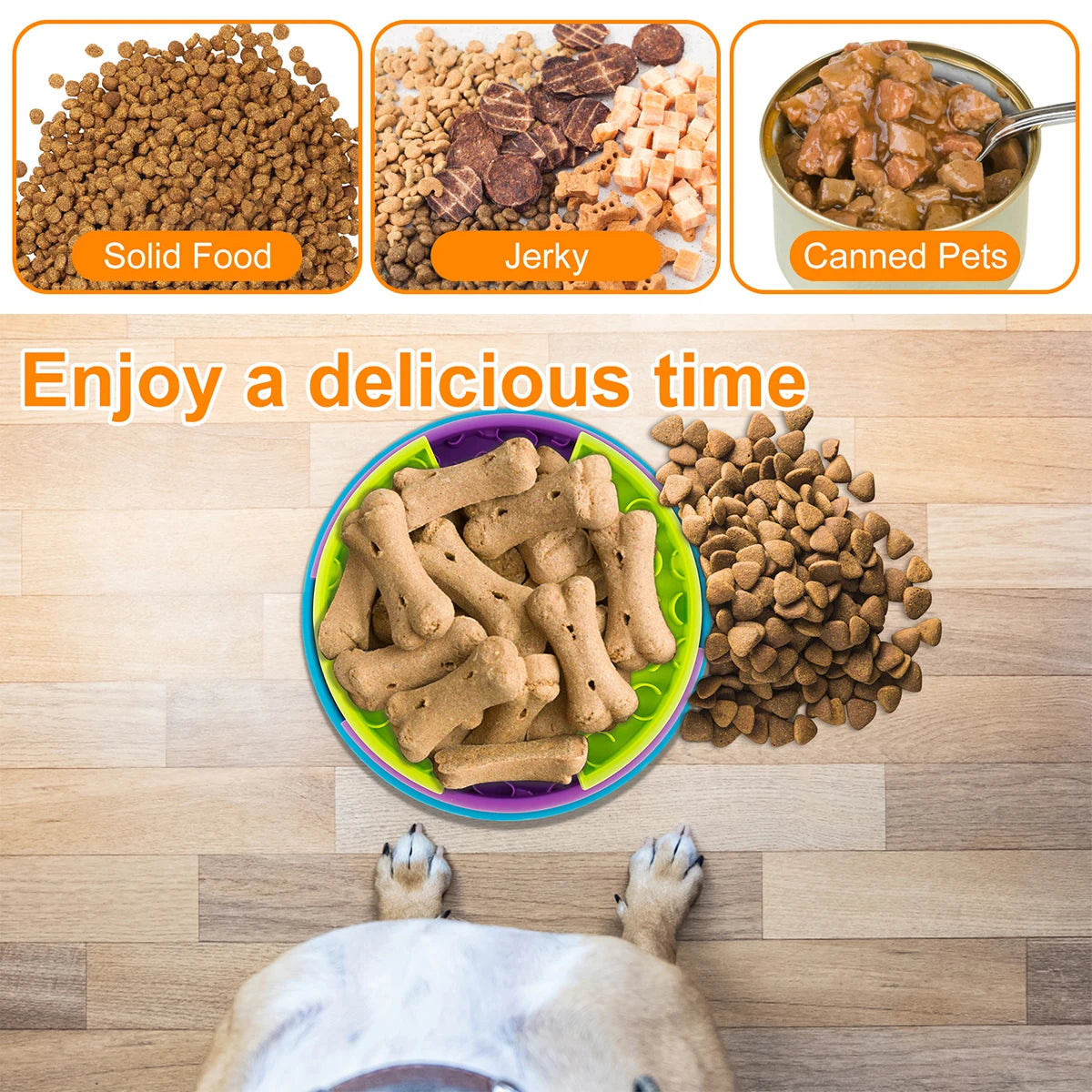 3-Layer Slow Food Bowl NZ | Interactive Puzzle Feeder for Dogs, Choke-Proof & Non-Slip – PawNest