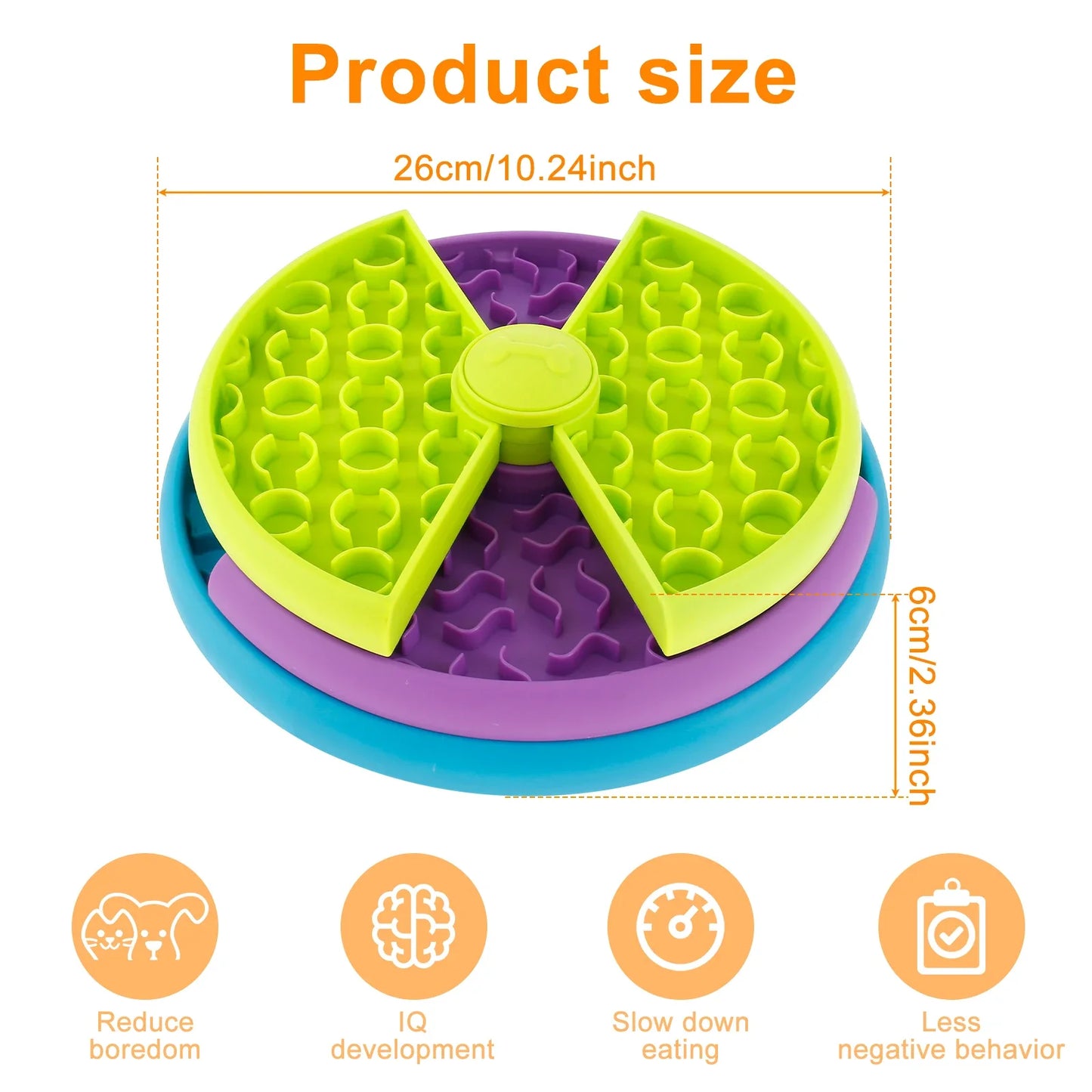 3-Layer Slow Food Bowl NZ | Interactive Puzzle Feeder for Dogs, Choke-Proof & Non-Slip – PawNest