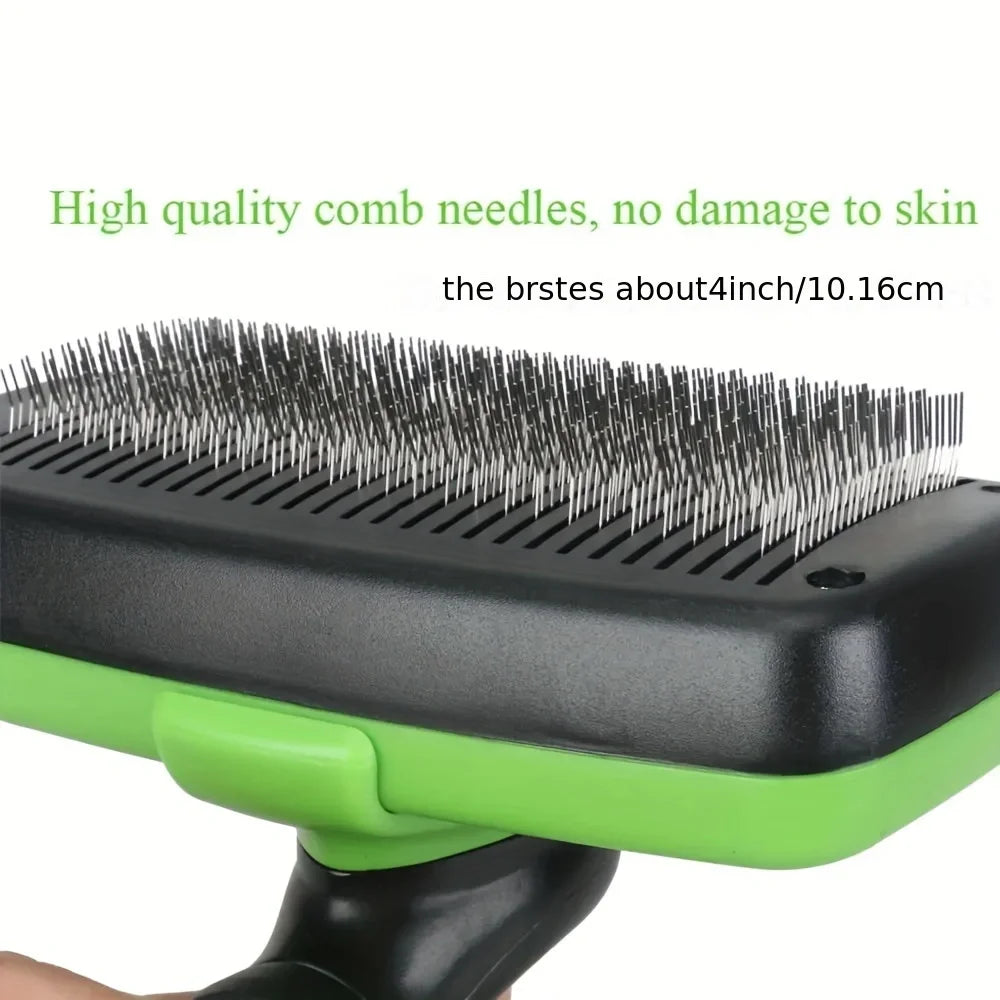 Self-Cleaning Pet Shedding Comb – Hair Removal Brush for Dogs & Cats, Easy Grooming Tool