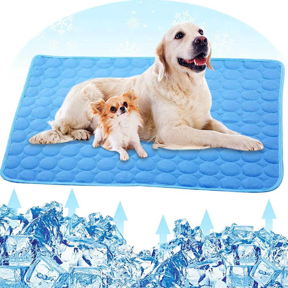 Pet Summer Cooling Pad NZ | Self-Cooling Ice Silk Dog & Cat Bed – Breathable & Comfortable – PawNest