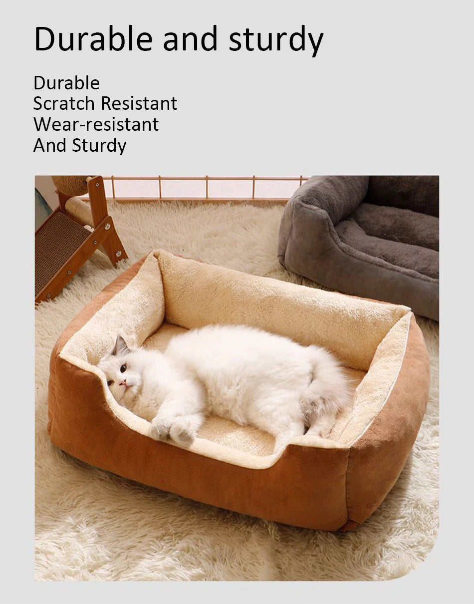 Cat & Dog Bed NZ | Cozy Pet Cushion Basket House for Small Pets – PawNest