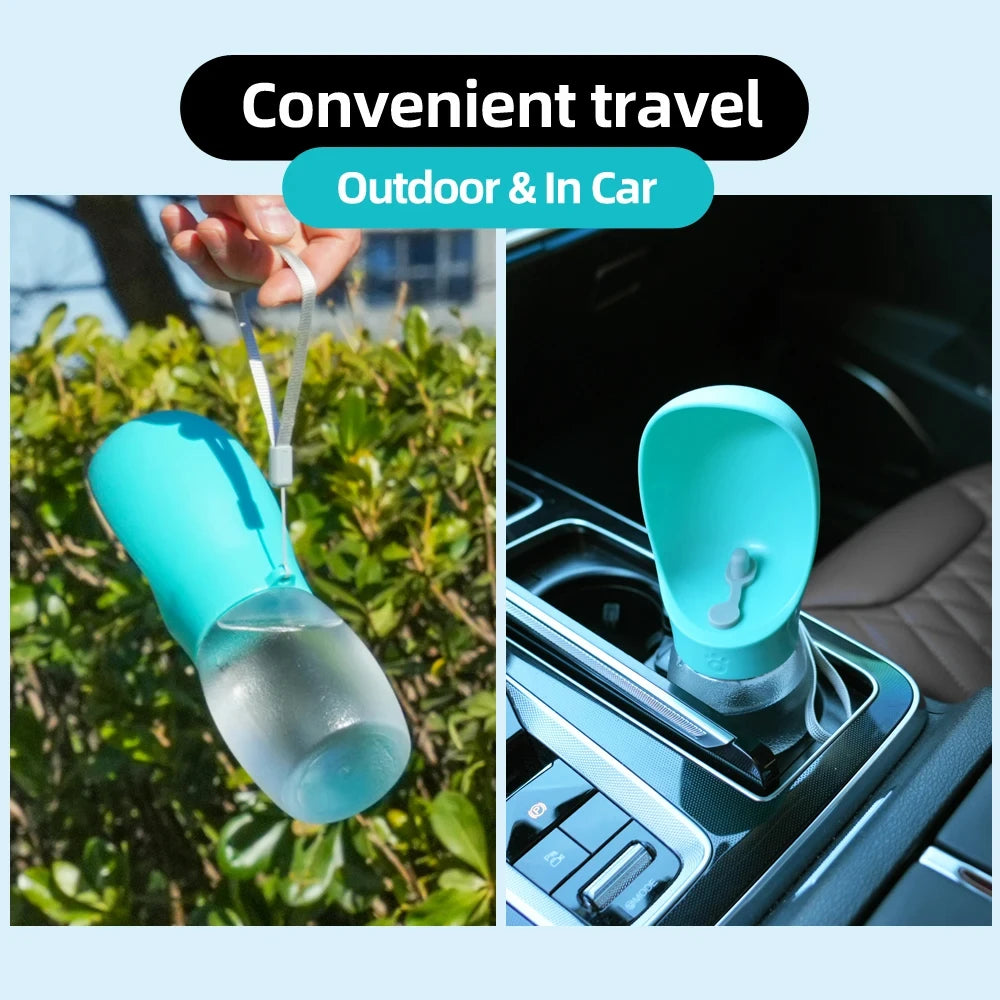 300ml Portable Dog Water Bottle – Leakproof Pet Travel Feeder